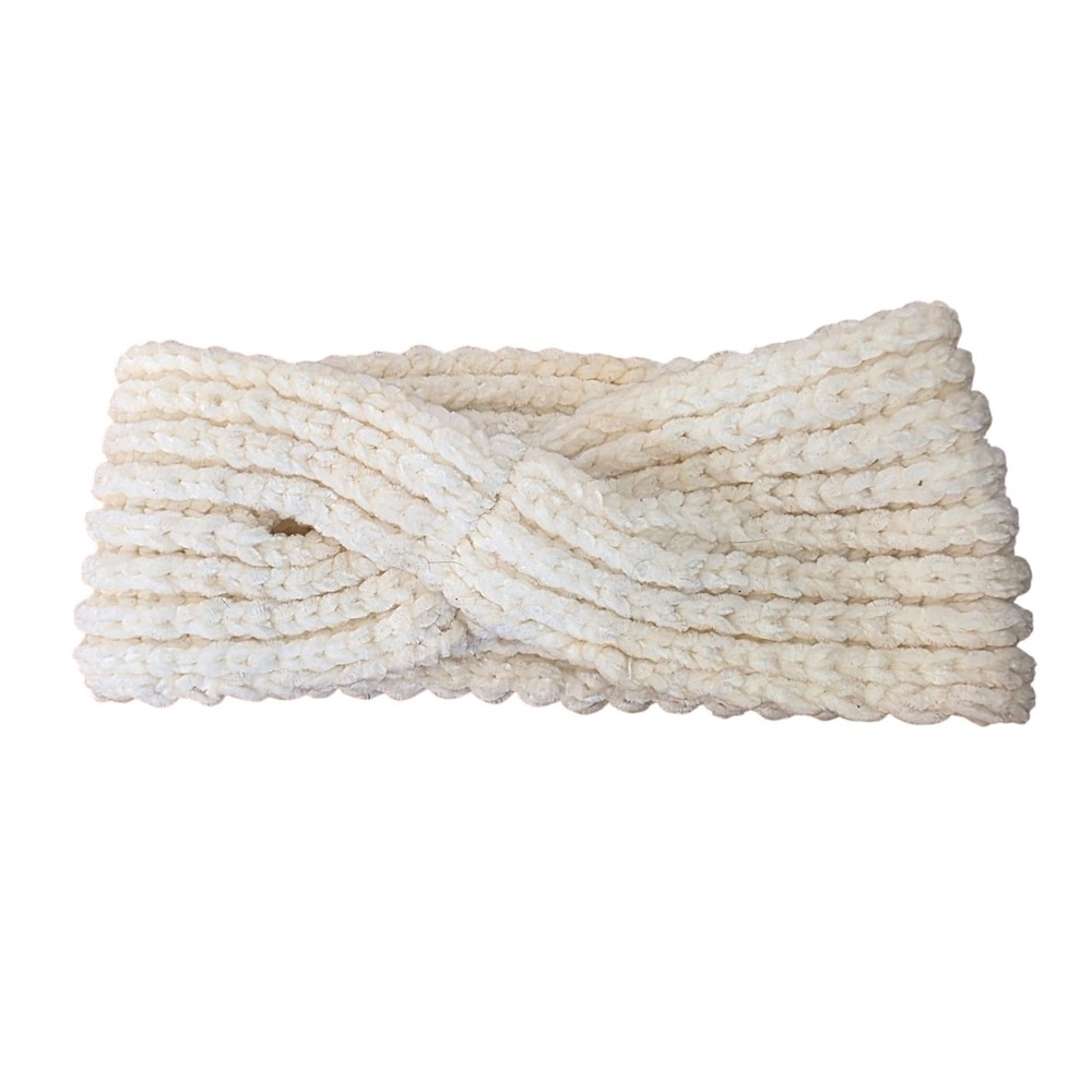 Cozy Knit Headband Twisted‎ Warm Winter Ear Warmer Cream
